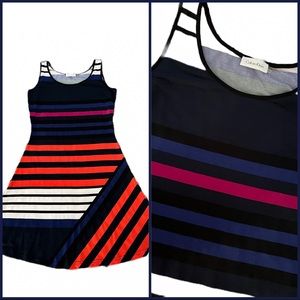 Calvin Klein stripped sleeveless dress